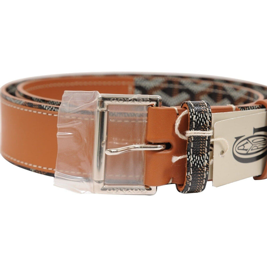 Florida 2 Black Brown Goyardine Canvas Belt GOYARD 