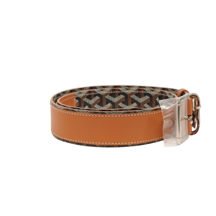 Florida 2 Black Brown Goyardine Canvas Belt GOYARD 