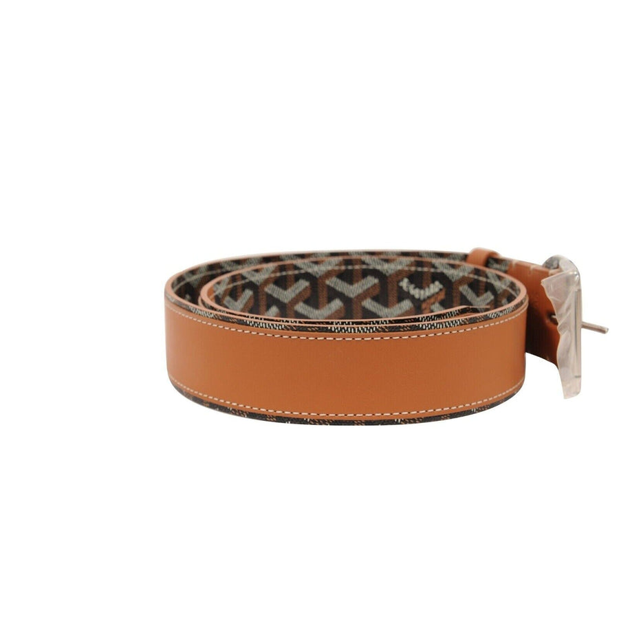 Florida 2 Black Brown Goyardine Canvas Belt GOYARD 