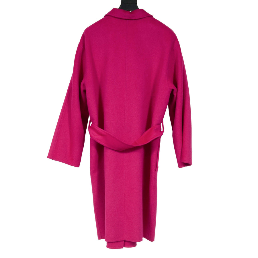 Fuchsia Wool Wrap Belted Gown Trench Coat GUCCI 
