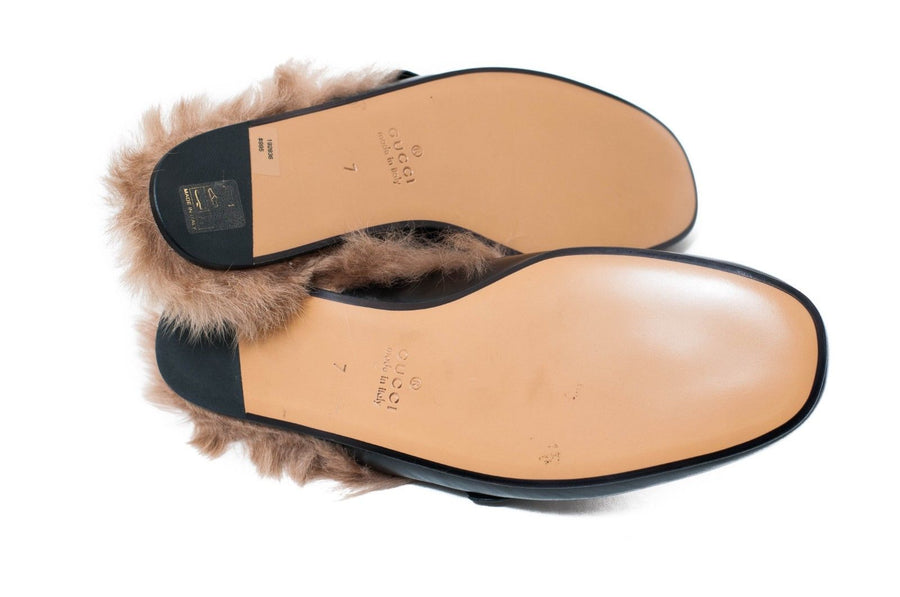 Fur Princetown Slippers GUCCI 