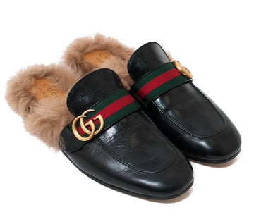 Fur Princetown Slippers GUCCI 