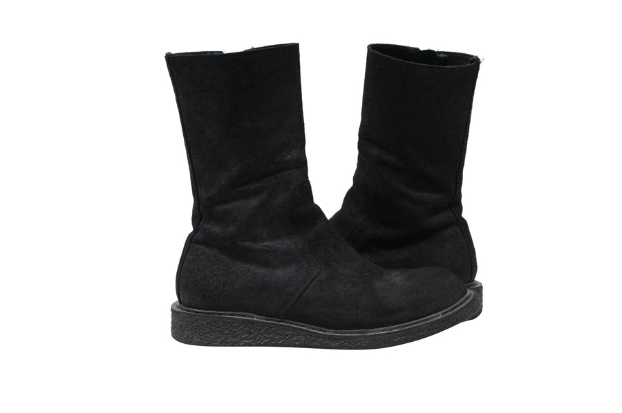 FW09 Crust Black Reverse Leather Creeper Boots RICK OWENS 