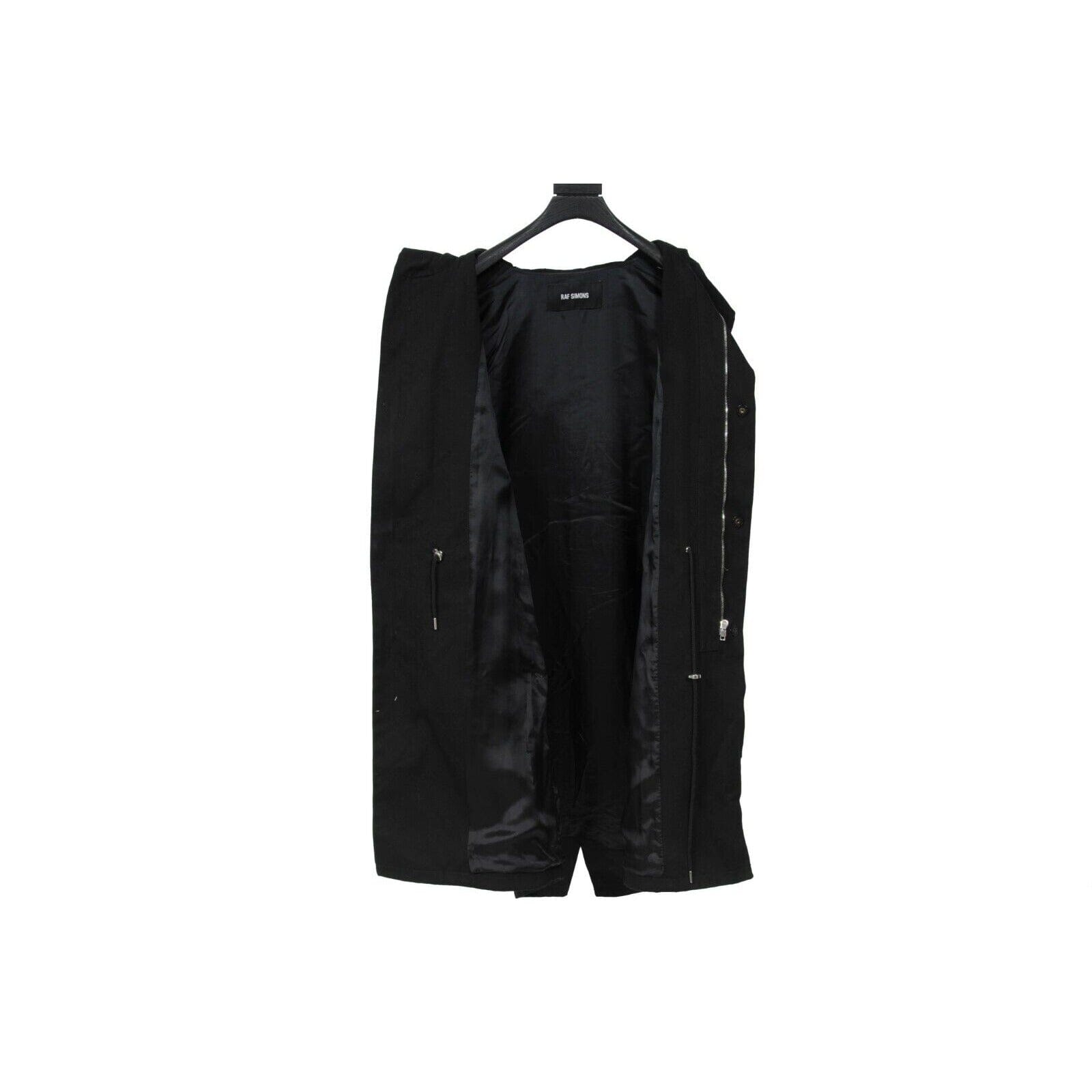 Raf Simons FW15 Photos Montage Patchwork Black Parka Jacket Coat