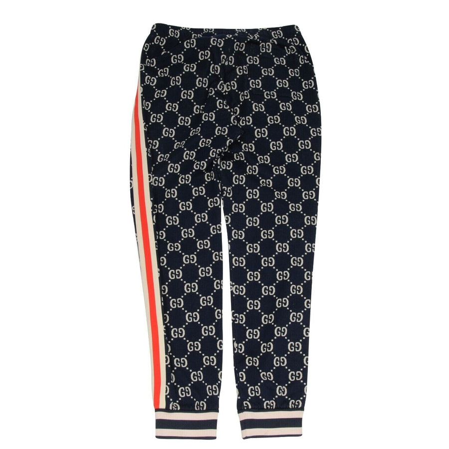 GG Logo Track Pants Blue Red White Monogram Joggers GUCCI 