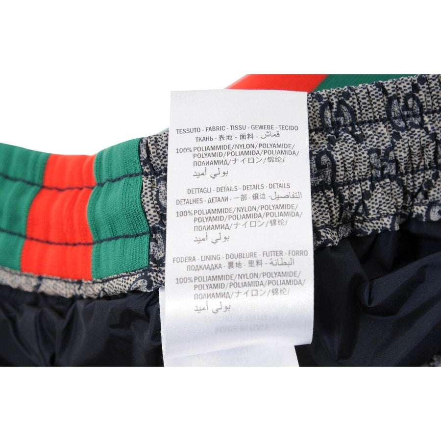 Gucci GG Logo Track Pants Grey Monogram Green Red Side Stripe