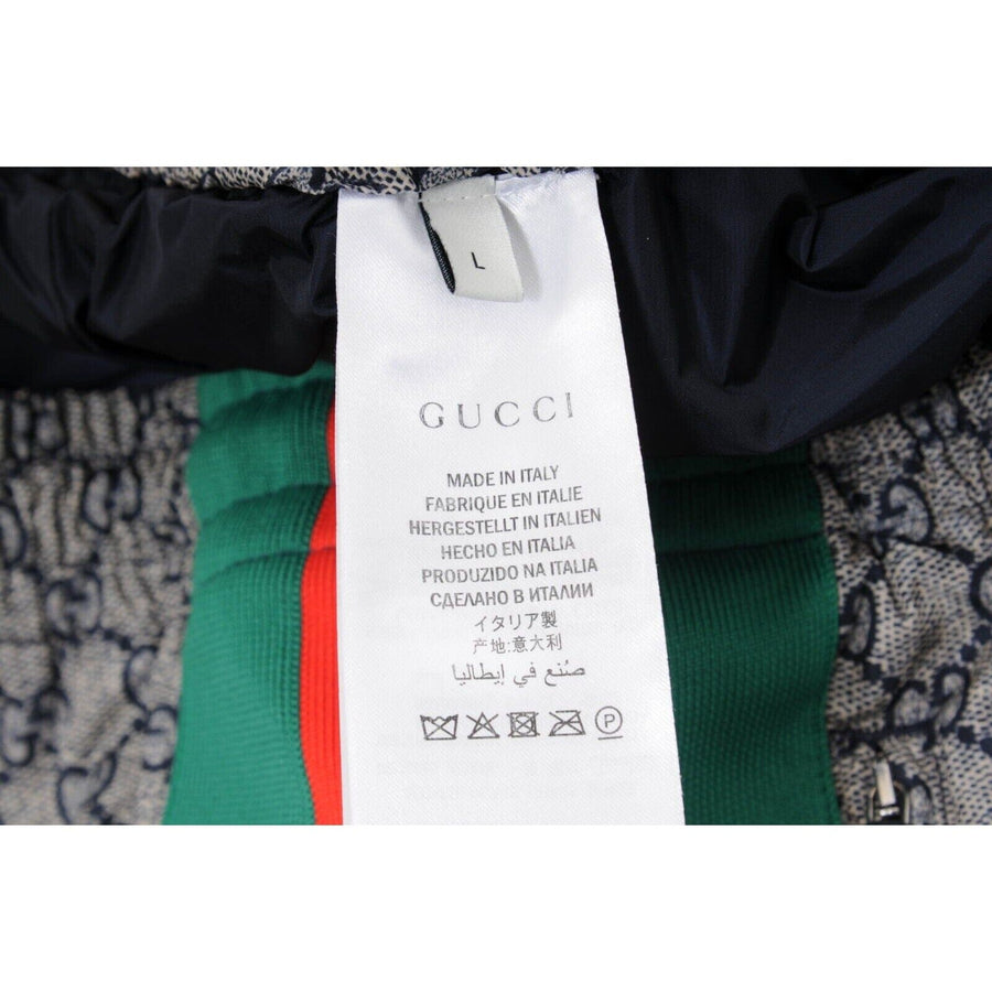 Gucci GG Logo Track Pants Grey Monogram Green Red Side Stripe