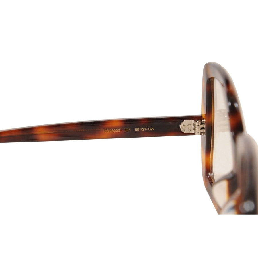 GG0625S 58MM Transparent Tortoise Brown Havana Eye Glasses Sunglasses GUCCI 