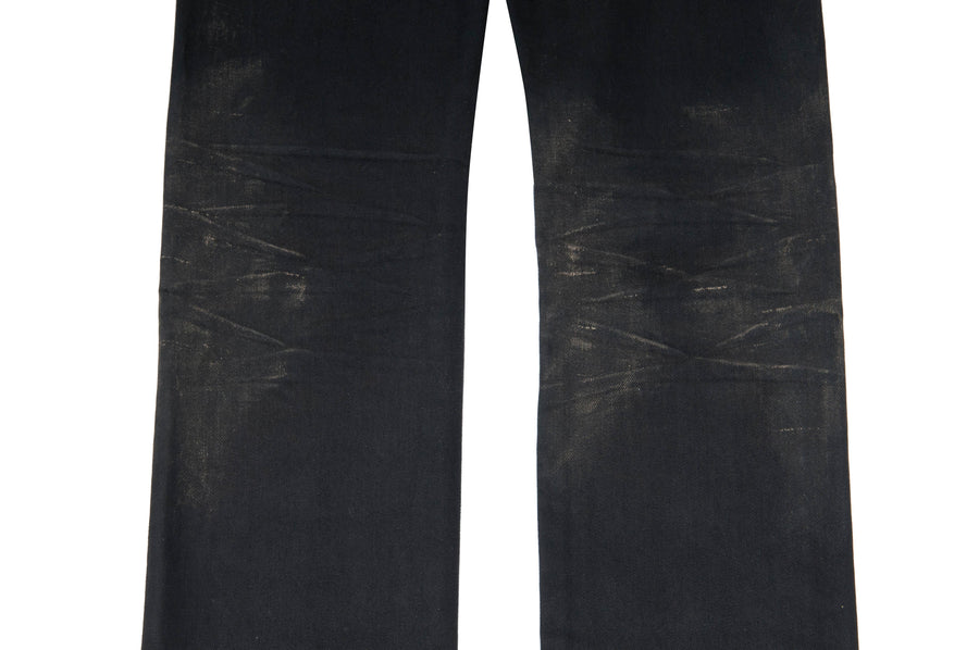 Gold Dust Black Coated Wax Clawmark Jeans DIOR 