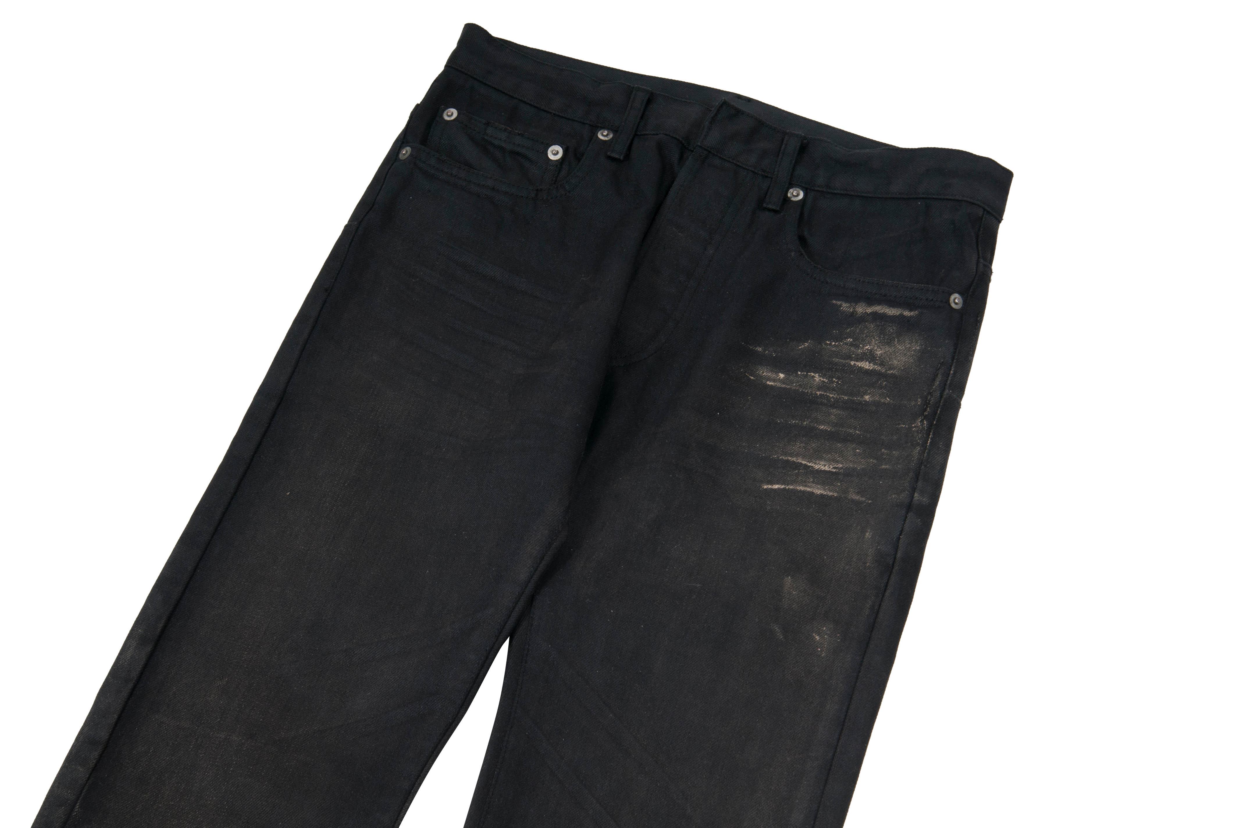 Gold Dust Black Coated Wax Clawmark Jeans – THE-ECHELON