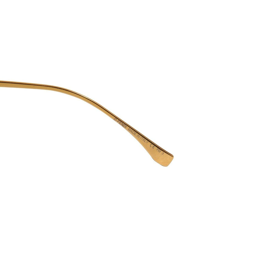 Gold Mirror Rimless Shield Sunglasses FF 0440/S 001K1 Shades Fendi 