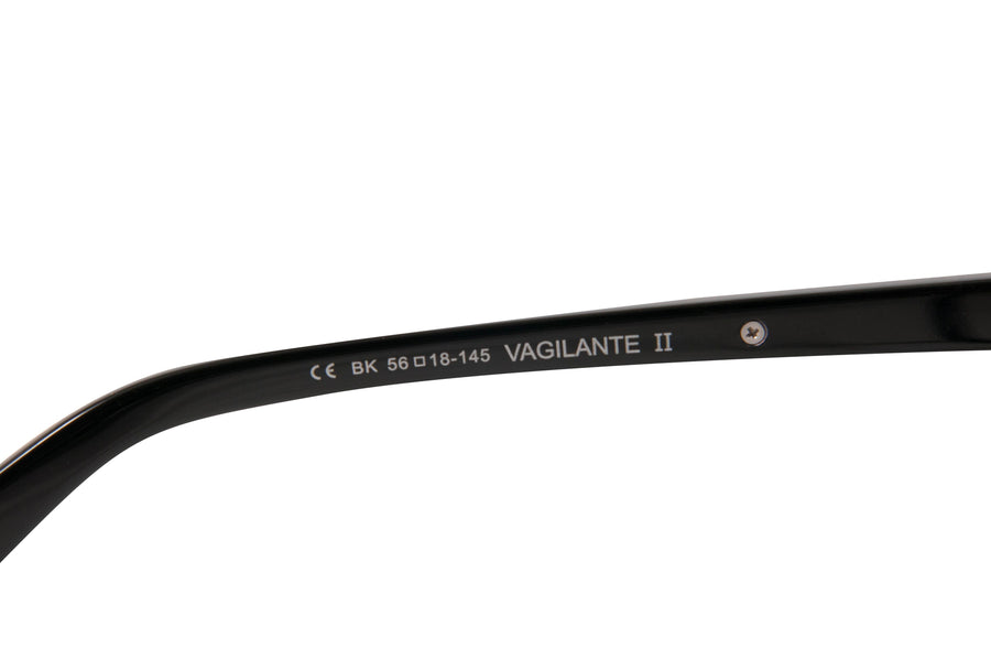 Gold Vagilante II Black Square Eye Glasses Frame CHROME HEARTS 