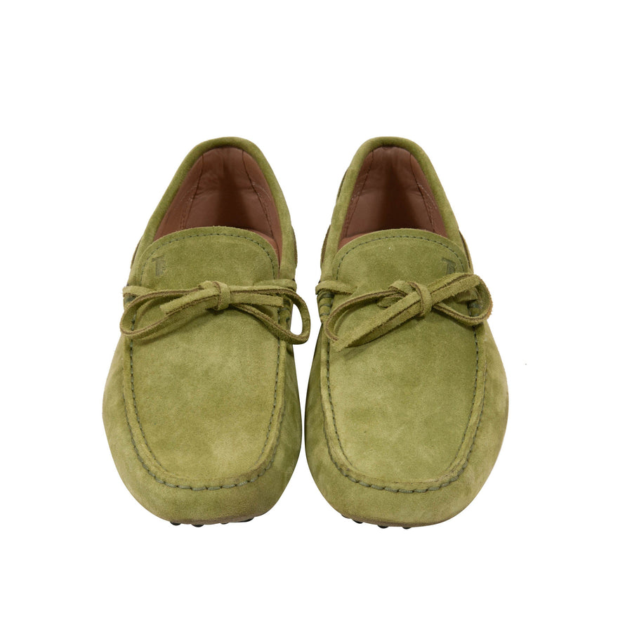 Gommino Suede Driving Loafers (Lime Green) Tod's 