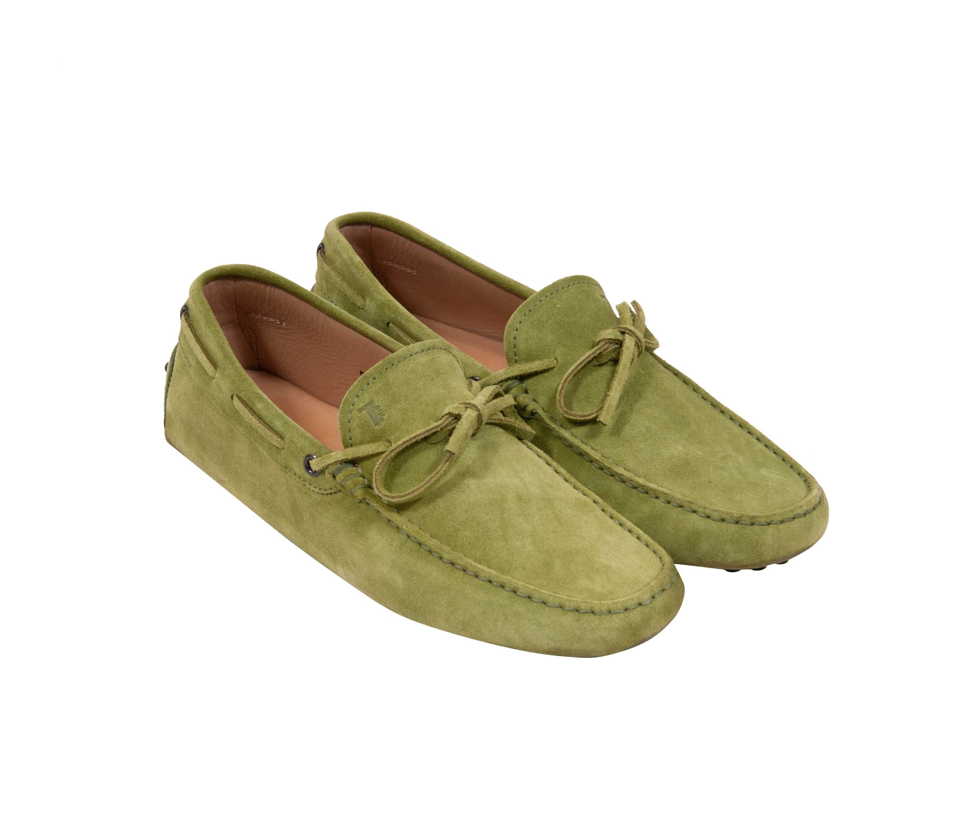 ‏GOMMINO DRIVING SHOES IN SUEDE - GREEN Tod main image 2