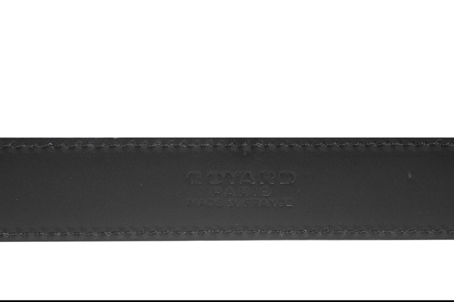 Goyard Black Chevron Print Coated Canvas Olympic Reversible Belt Size 85