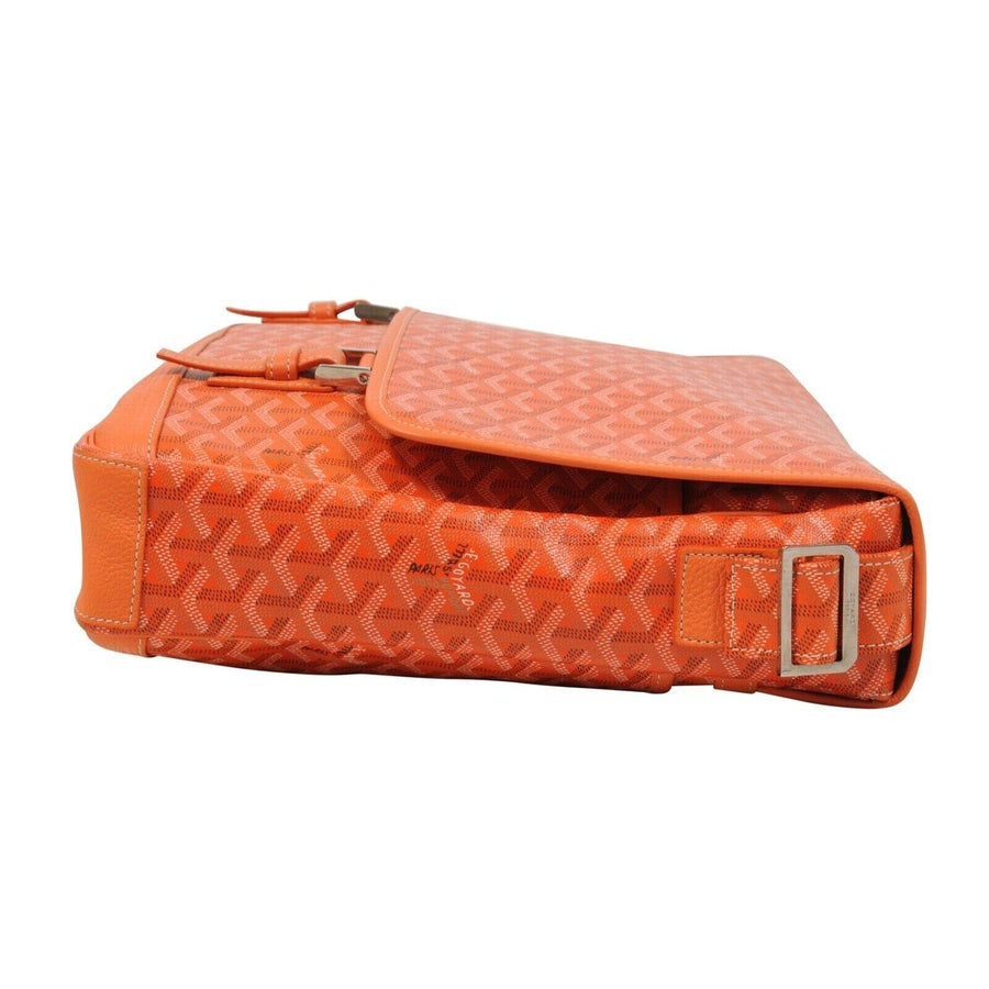 Grand Bleu GM Messenger Bag Orange Leather Laptop Travel Crossbody GOYARD 