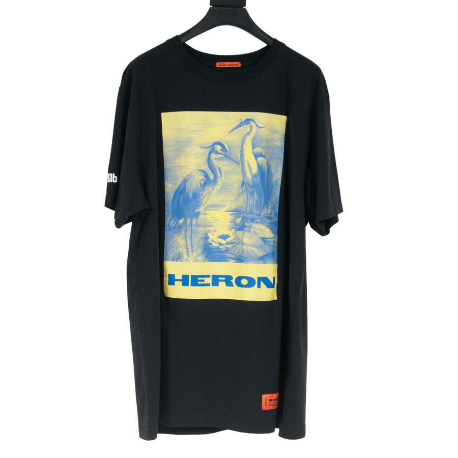 Graphic Print Bird T Shirt (Blue/Yellow) Heron Preston 