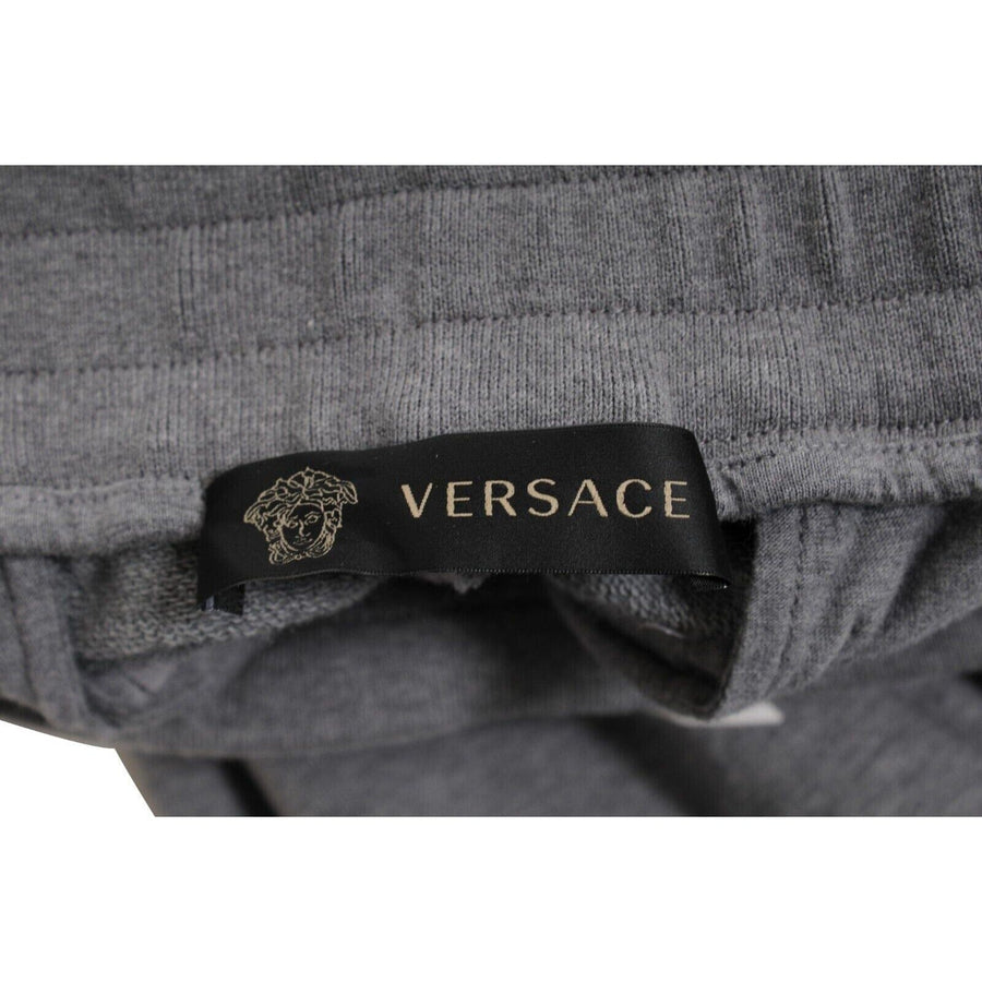 Gray All Over Logo Sweatpants Versace 