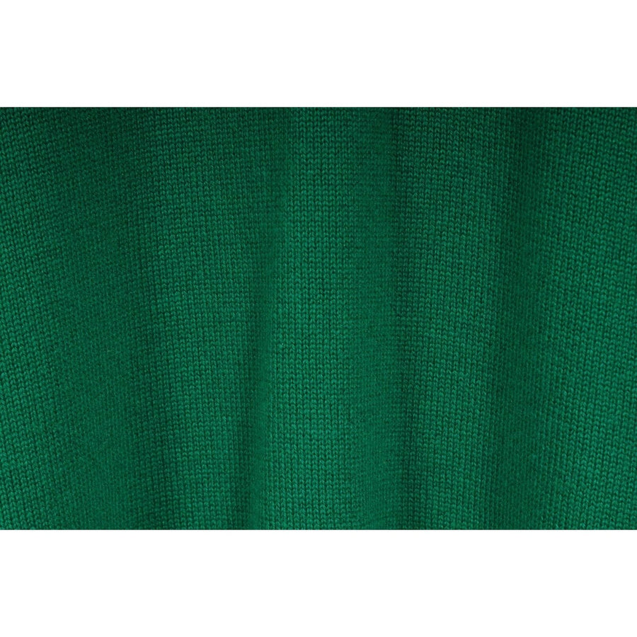 Green Mastercard Logo Cashmere Crewneck Sweater BALENCIAGA 