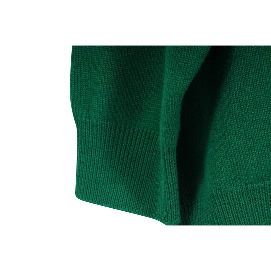 Green Mastercard Logo Cashmere Crewneck Sweater BALENCIAGA 