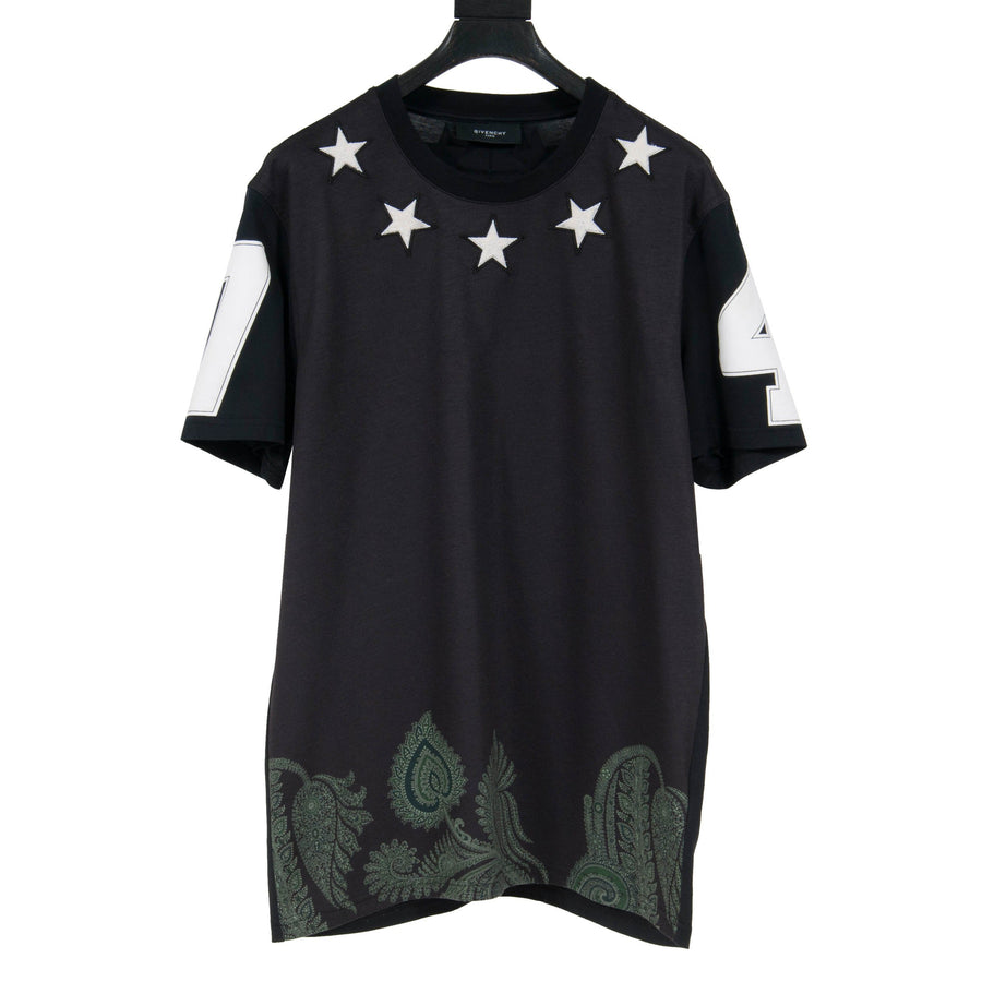 Green Paisley Print Stars 74 T Shirt GIVENCHY 