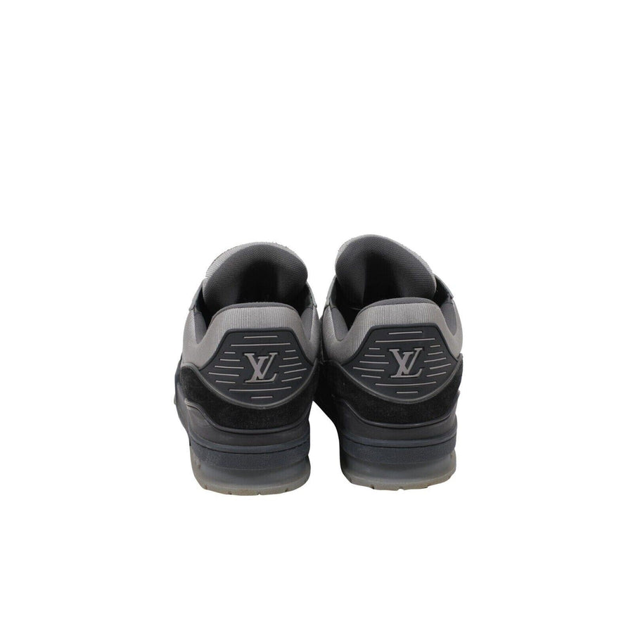 Grey Wool Black Suede Low Virgil Trainer Low Top Sneakers