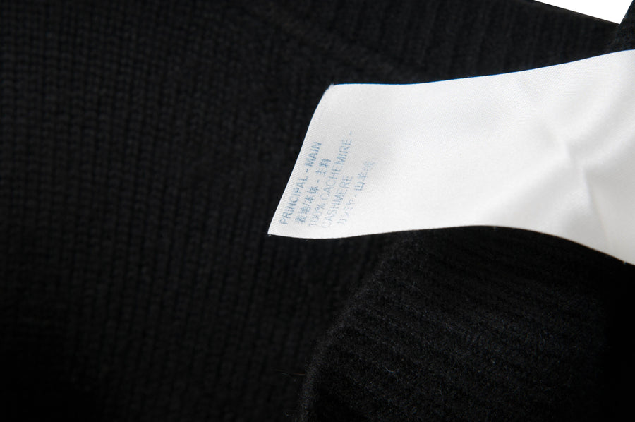 Half Monogram Black Cashmere Pullover Sweater LOUIS VUITTON 