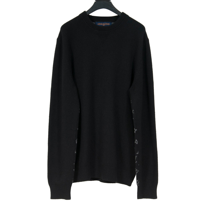 Louis Vuitton Black & Grey Half Monogram Cashmere Sweater