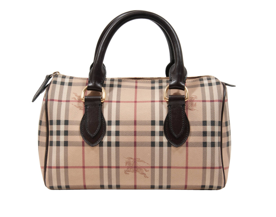 Haymarket Check Coated Canvas Bowling Bag Burberry 