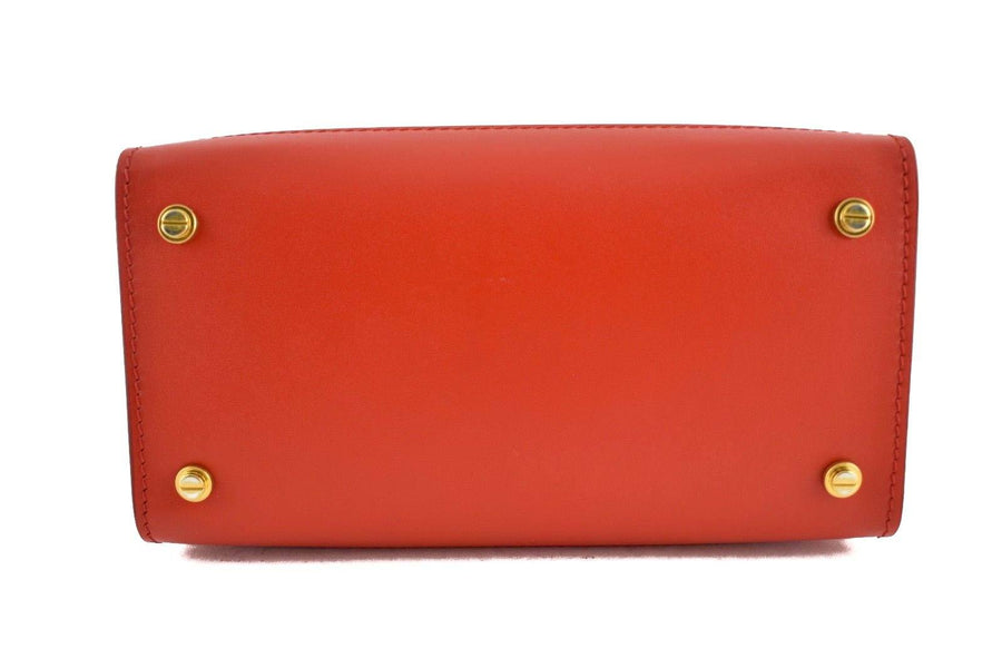 Horizon Mini Red Leather Shoulder Crossbody Handle Satchel Shoulder Bag GIVENCHY 
