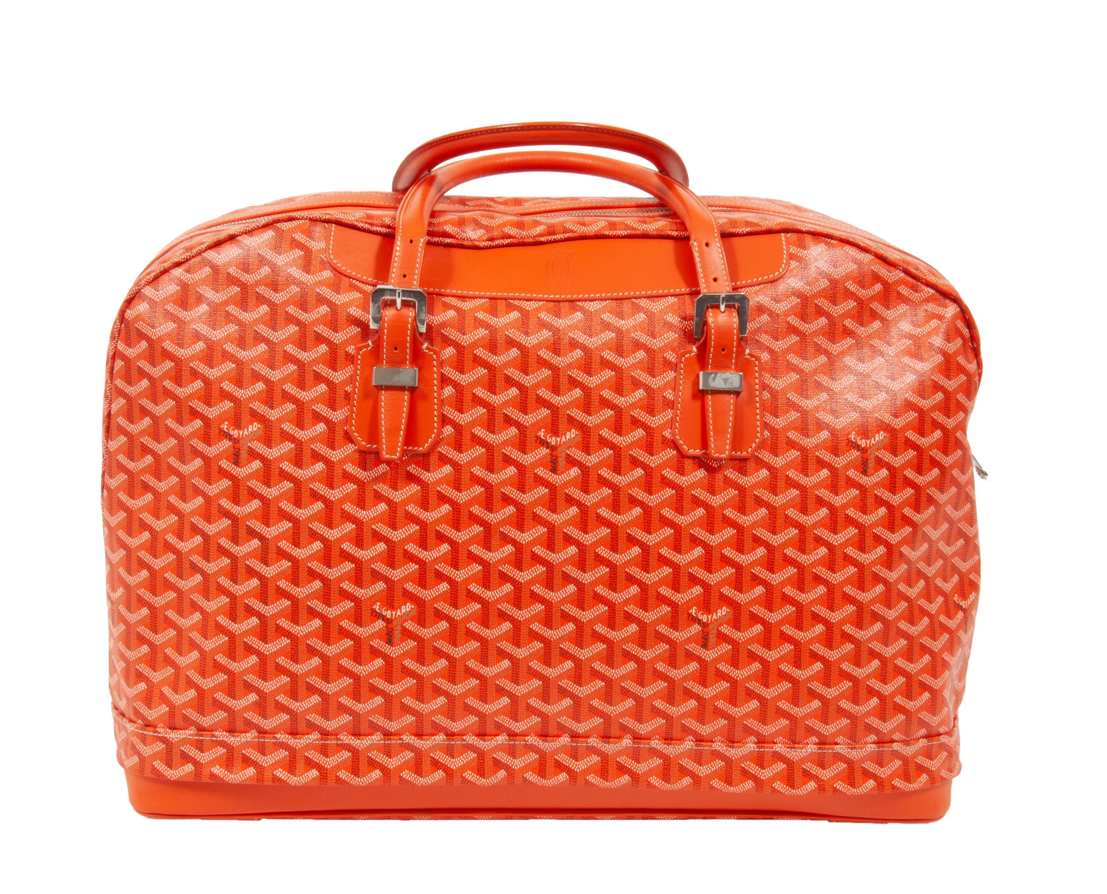 Goyard Hotel Du Parc Red Duffle Bag Extendable Travel Carry On Luggage  Boeing
