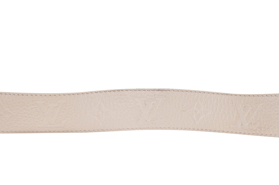 LV Shape 40 MM White Reversible Taurillon Puppets Belt
