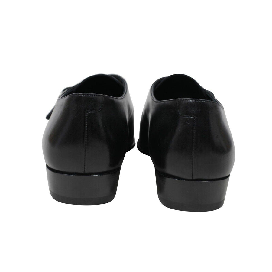 Jacno Monk Creeper US12 45 Black Leather Single Buckle Dress Shoe Celine 