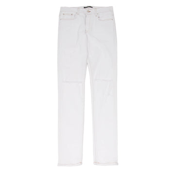 Knee Slash Distressed White Denim Jeans Amiri 