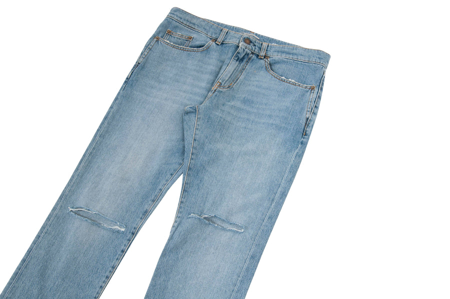 Knee Slashed Jeans (Light Wash Indigo) SAINT LAURENT 