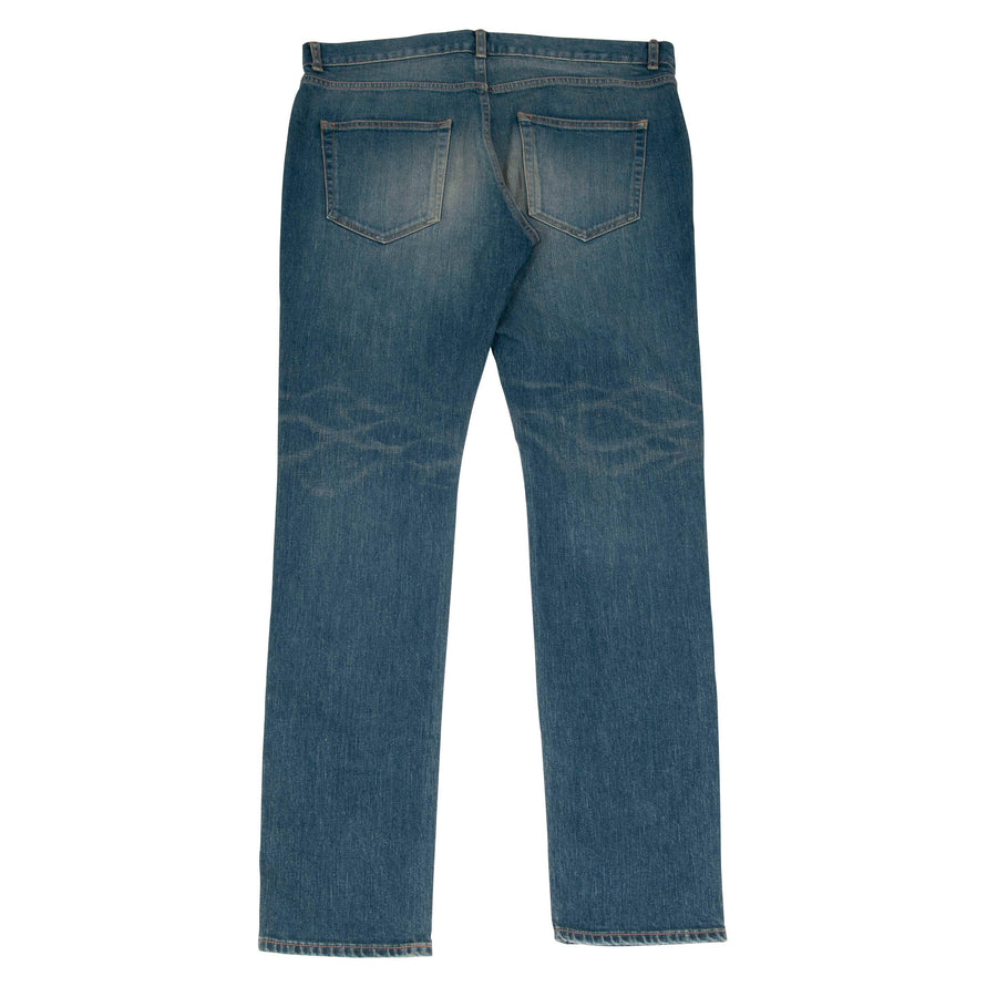 Knee Slashed Jeans (Medium Indigo) SAINT LAURENT 