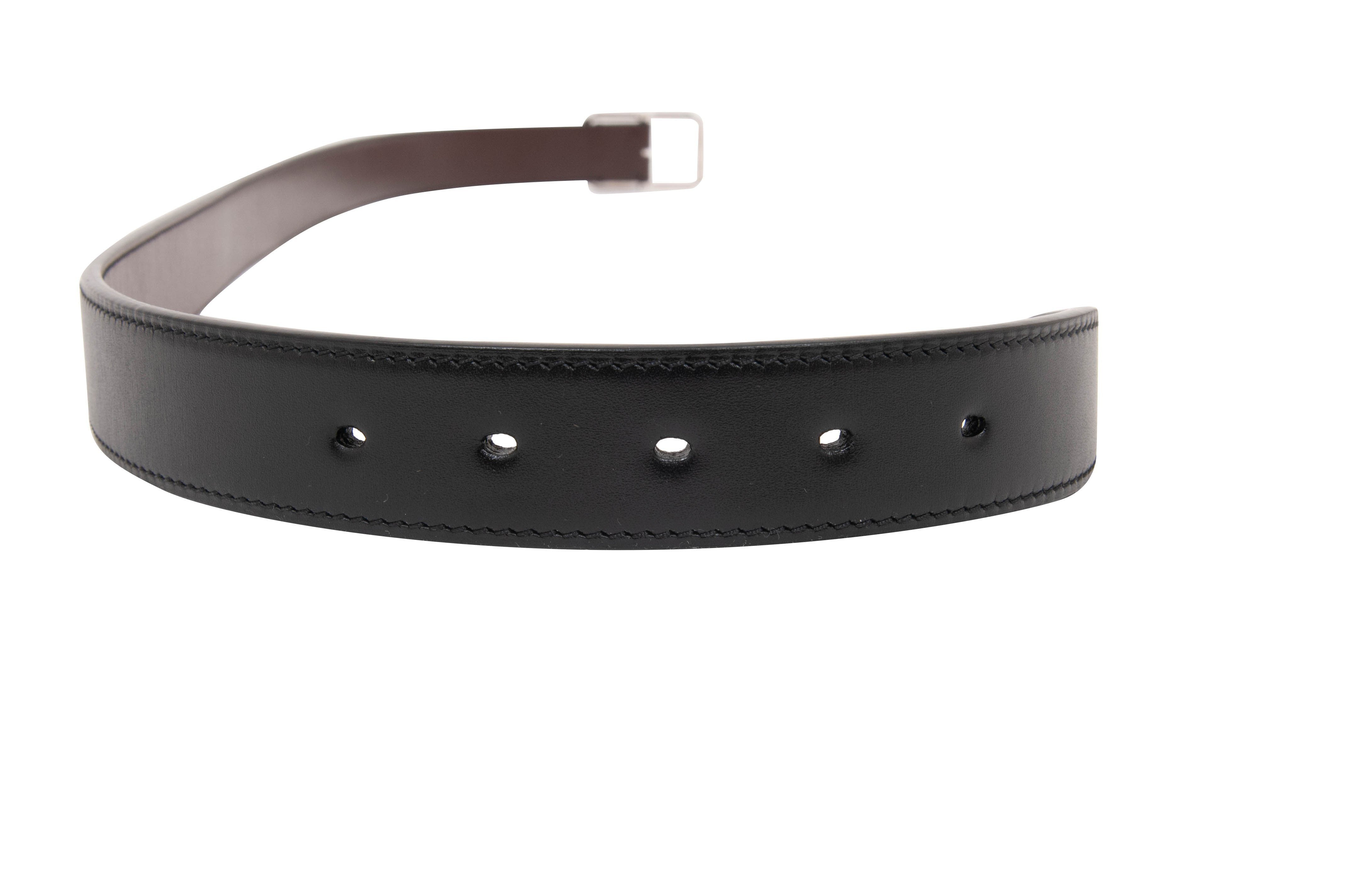 goyard-black-brown-leather-belt-size-90-usa-31-32-brand-new-the-echelon