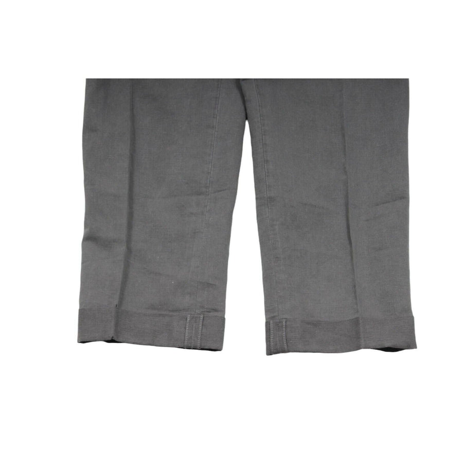 Leisure Fit Gray Flat Front Chino Pants Brunello Cucinelli 