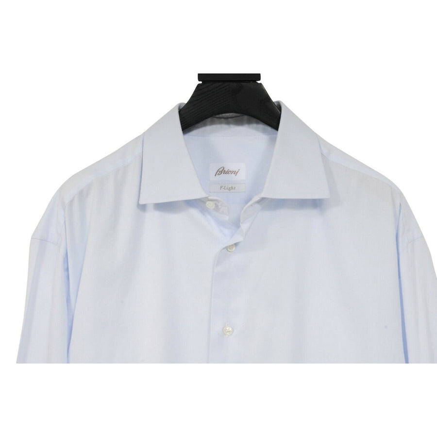 Light Sky Blue F-Light Button Down Shirt Brioni 