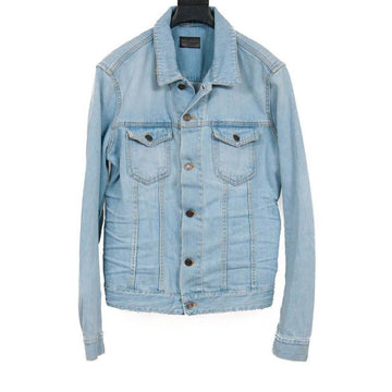 Lambskin denim jacket, Saint Laurent