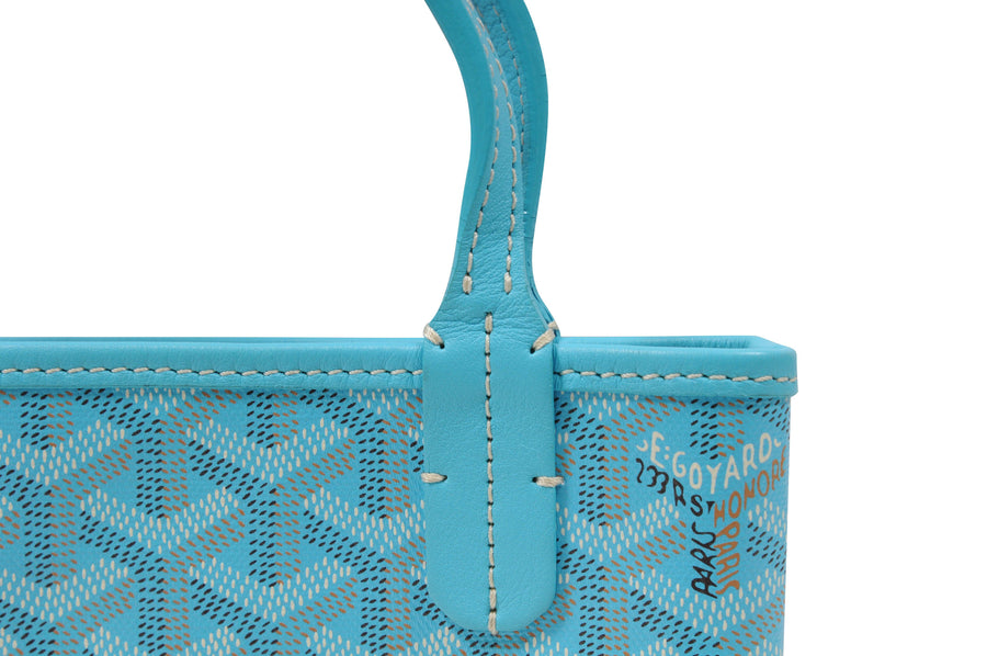 Goyard Women's Limited Edition Turquoise Poitier Mini Tote Bag
