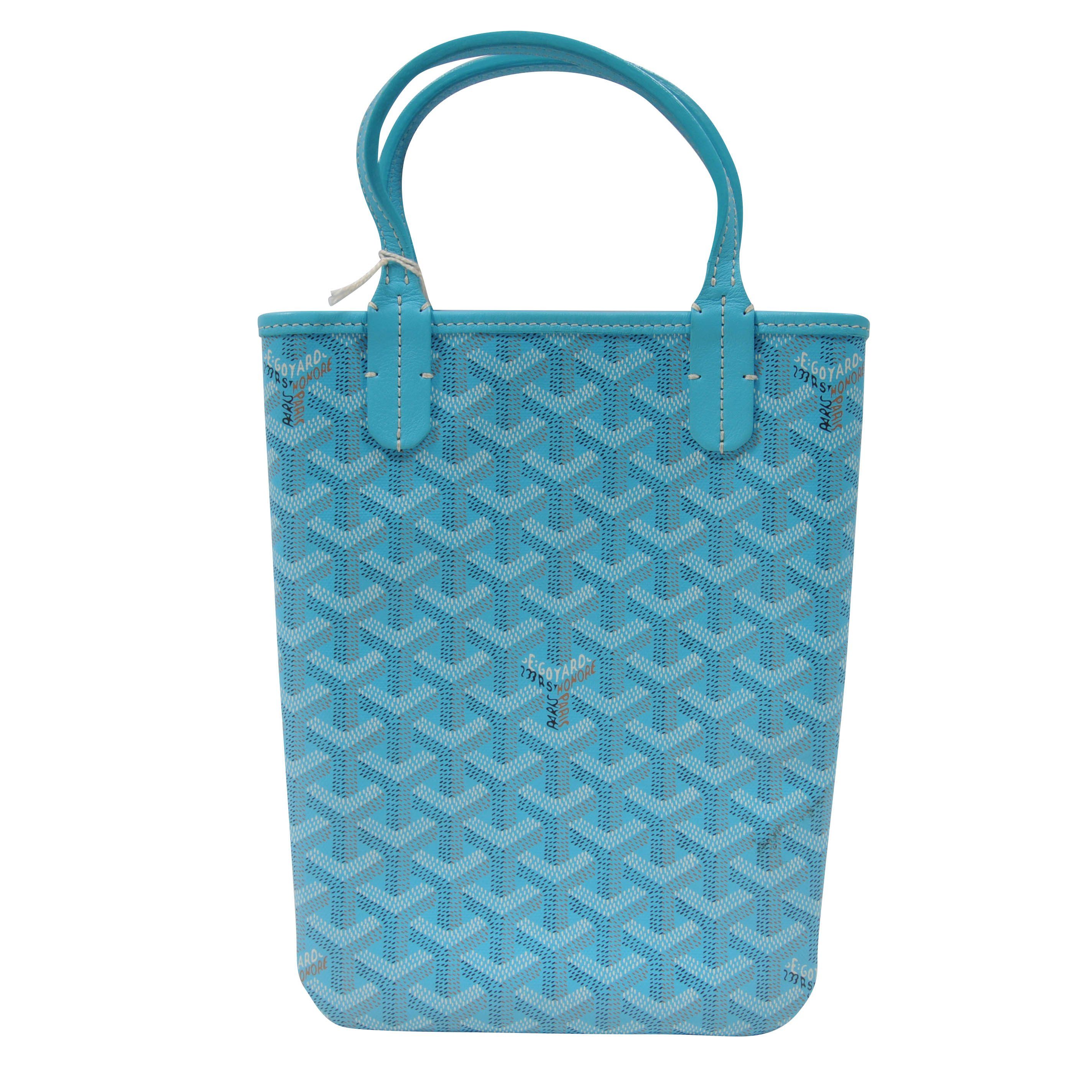 Goyard Women's Limited Edition Turquoise Poitier Mini Tote Bag