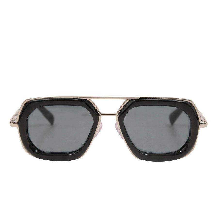 Linda Farrow Cat 3 173/1 Square Aviator Sunglasses Black DRIES VAN NOTEN 