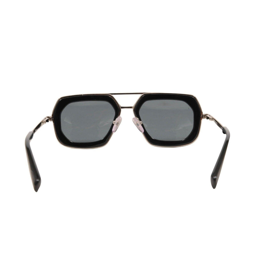 Linda Farrow Cat 3 173/1 Square Aviator Sunglasses Black DRIES VAN NOTEN 