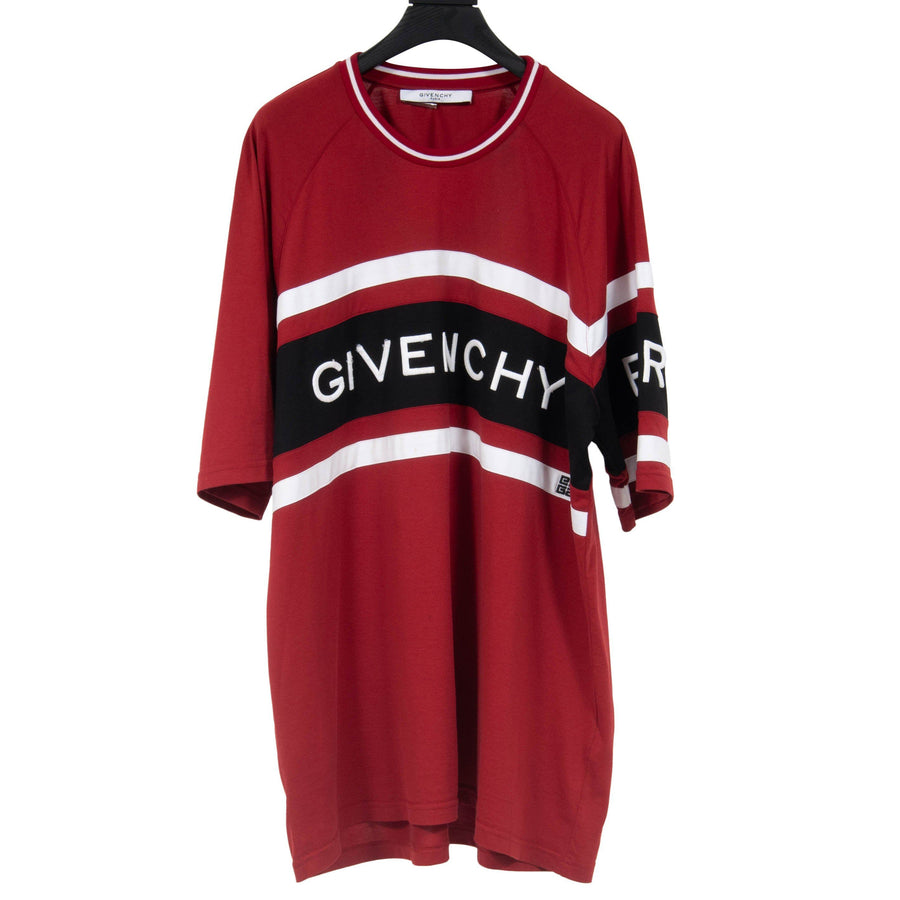 Logo Embroidered Striped T Shirt GIVENCHY 