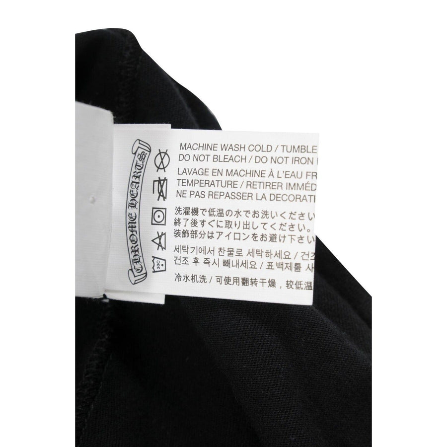 Long Sleeve Pocket T Shirt Size XL Black White Cross Logo CHROME HEARTS 