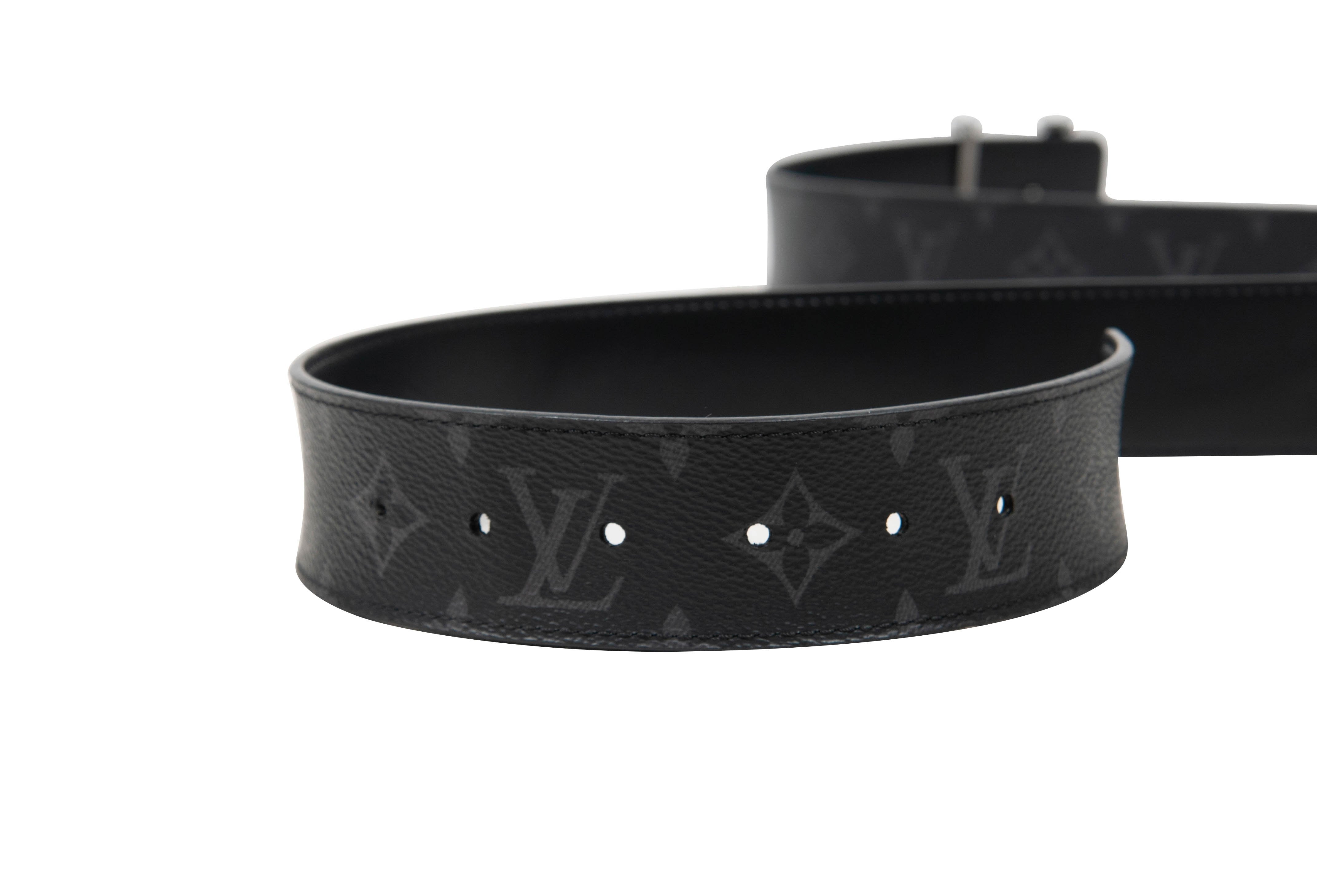 Louis Vuitton Black Initial Monogram Belt with Black and Silver Buckle Louis Vuitton LV Initials Belt - Black 125 Cm | Mercari main image 4