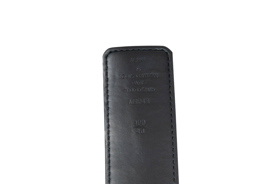 Louis Vuitton Monogram Eclipse Canvas LV Initials 40mm Matte black Belt