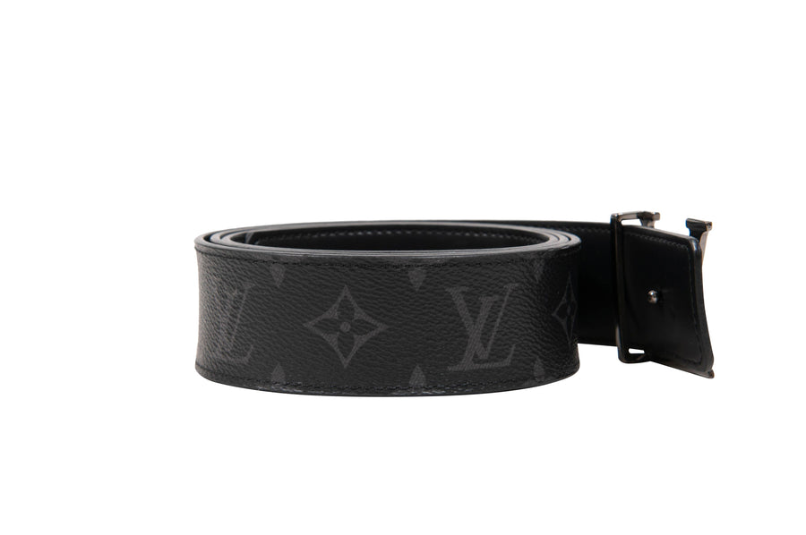Lv circle leather belt Louis Vuitton Black size XL International