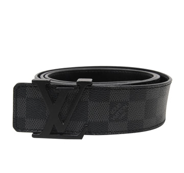 Louis Vuitton LV Initiales Reversible Belt Monogram Eclipse Taiga 40MM  White in Taiga Leather/Canvas with Silver-tone - US